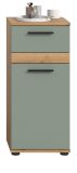 Badezimmer Kommode Bailey in Salbei und Artisan Eiche Badschrank 35 x 79 cm