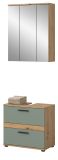 Badm�bel Set 2-teilig Bailey in Salbei und Artisan Eiche Badkombination 60 x 191 cm