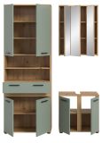 Badm�bel Set 3-teilig Bailey in Salbei und Artisan Eiche Badkombination 145 x 191 cm