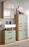 Badm�bel Set 3-teilig Bailey in Salbei und Artisan Eiche Badkombination 147 x 191 cm