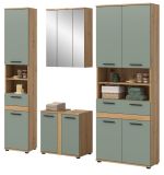 Badm�bel Set 4-teilig Bailey in Salbei und Artisan Eiche Badkombination 199 x 191 cm