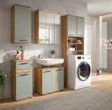 Badm�bel Set 5-teilig Bailey in Salbei und Artisan Eiche Badkombination 192 x 191 cm