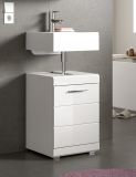 Waschbeckenunterschrank Shawn in wei� Hochglanz Badezimmer Unterschrank 40 cm