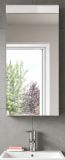 Badezimmer Spiegelschrank Shawn in wei� Hochglanz Badschrank mit Spiegel 40 x 79 cm