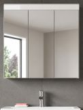 Badezimmer Spiegelschrank Shawn in wei� Hochglanz Badschrank 3-t�rig 80 x 79 cm