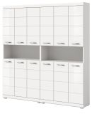 Badezimmer Hochschrank Set Shawn in wei� Hochglanz 2x Mehrzweckschrank 180 x 191 cm