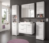Badm�bel Set 3-teilig Shawn in wei� Hochglanz Badkombination 121 x 200 cm