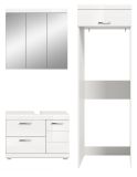 Badm�bel Set 3-teilig Shawn in wei� Hochglanz Badkombination 161 x 200 cm