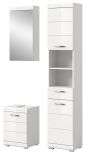 Badm�bel Set 3-teilig Shawn in wei� Hochglanz Badkombination 92 x 200 cm