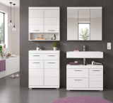 Badm�bel Set 4-teilig Shawn in wei� Hochglanz Badkombination 169 x 191 cm