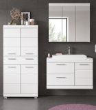 Badm�bel Set 4-teilig Shawn in wei� Hochglanz Badkombination mit Waschbecken 169 x 191 cm