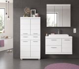 Badm�bel Set 4-teilig Shawn in wei� Hochglanz Badkombination mit Waschbecken 169 x 191 cm