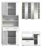 Badm�bel Set 3-teilig Shawn in wei� Hochglanz Badkombination 169 x 191 cm