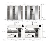 Badm�bel Set 6-teilig Shawn in wei� Hochglanz Badkombination mit Waschbecken 175 x 191 cm