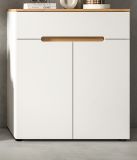 Flurkommode Cooper in wei� und Artisan Eiche Schuhschrank 80 x 94 cm, Soft-Close