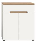 Flurkommode Cooper in wei� und Artisan Eiche Schuhschrank 80 x 94 cm, Soft-Close