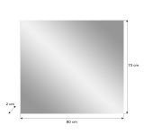 Garderobenspiegel Cooper in wei� Wandspiegel 80 cm