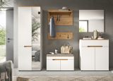 Garderobe Set 6-teilig Cooper in wei� und Artisan Eiche, Komplett-Set mit Soft-Close