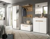 Garderobe Set 5-teilig Cooper in wei� und Artisan Eiche 175 cm, Soft-Close