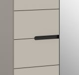 Garderobenschrank Cooper in Kaschmir 65 x 190 cm variable Inneneinteilung, Soft-Close