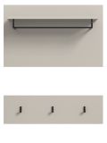 Garderobenpaneel Cooper in Kaschmir Set 2-teilig 80 cm