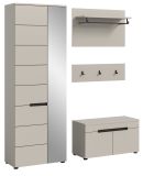 Garderobe Set 4-teilig Cooper in Kaschmir 160 cm, Soft-Close