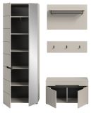 Garderobe Set 4-teilig Cooper in Kaschmir 160 cm, Soft-Close