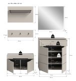 Garderobe Set 5-teilig Cooper in Kaschmir 175 cm, Soft-Close