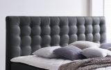 Boxspringbett Isabelle 160 x 200 cm Leder Optik schwarz Taschenfederkern Matratze