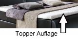 Boxspringbett Isabelle 180 x 200 cm Leder Optik schwarz 7 Zonen Tonnentaschenfederkern Matratze