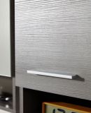 Badezimmer Waschbeckenunterschrank Pebble in Sardegna grau Rauchsilber Badschrank 2-t�rig 58 x 57 cm