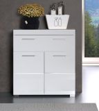Badezimmer Kommode Adamo in wei� Hochglanz Badschrank 73 x 79 cm