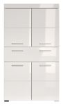 Badezimmer Midischrank Adamo in wei� Hochglanz Badschrank 73 x 132 cm