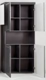 Badezimmer Hochschrank Adamo in grau Hochglanz 73 x 190 cm