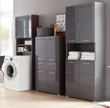 Waschmaschinenschrank Adamo in grau Hochglanz - Waschmaschinen �berbau 63 x 187 cm