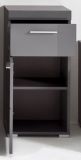 Badezimmer Unterschrank Adamo in grau Hochglanz Badschrank 37 x 79 cm