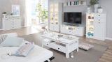 Wohnwand Milla 3-teilig in wei� Landhaus Schrankwand 273 x 196 cm