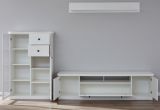 Wohnwand Milla 3-teilig in wei� Landhaus Schrankwand 273 x 196 cm