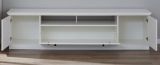 TV-Lowboard Milla in wei� im Landhausstil inklusive Podest 177 x 65 cm Komforth�he