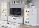 TV-Lowboard Milla in wei� Landhaus Fernsehtisch 140 x 49 cm