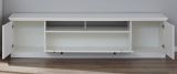 TV-Lowboard Milla in wei� matt, Landhausstil, 177 x 49 cm