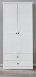 Garderobenschrank Milla in wei� Landhaus Flurgarderobe 81 x 196 cm