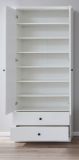 Garderobenschrank Milla in wei� Landhaus Flurgarderobe 81 x 196 cm