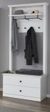 Garderobenbank Milla in wei� Landhaus Sitzbank 81 x 49 cm