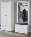 Garderobenbank Milla in wei� Landhaus Sitzbank 81 x 49 cm