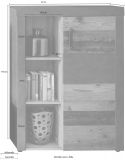 Highboard Foundry in Used Wood Altholz Dekor, Kommode 87 x 118 cm