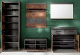 Garderoben Set Foundry 5-teilig in Old Used Wood Vintage mit Garderobenschrank 265 x 192 cm