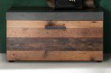 Garderobe Sitzbank Foundry in Used Wood Shabby mit Matera grau Schuhbank 80 x 45 cm