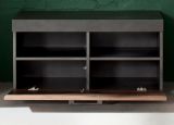 Garderobe Sitzbank Foundry in Used Wood Shabby mit Matera grau Schuhbank 80 x 45 cm