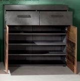 Schuhschrank Foundry in Used Wood Vintage mit Matera grau 90 x 89 cm